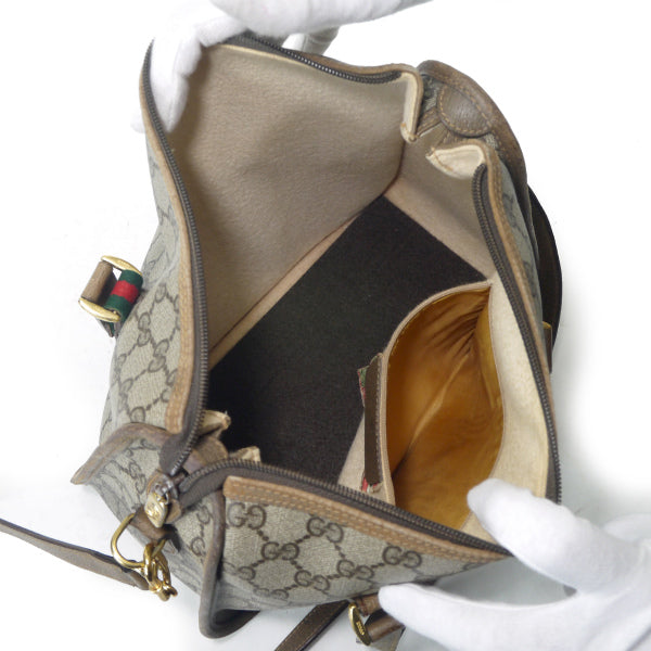 OLD Gucci シェリー スクエアミニボストン（茶）