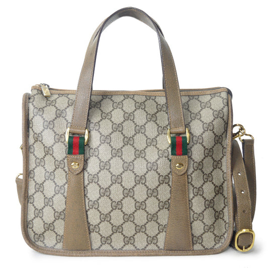 OLD Gucci シェリー スクエアミニボストン（茶）