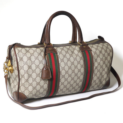 OLD Gucci　２Wayボストン（２シェリー茶・大）