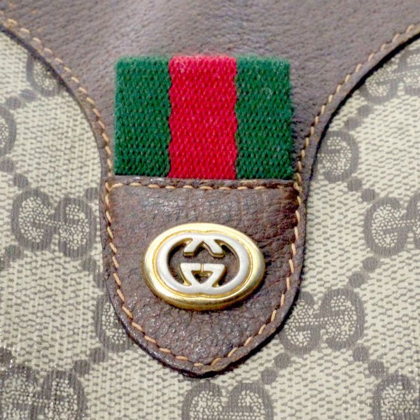 OLD Gucci ミニシェリー定番ボストン（茶・中）