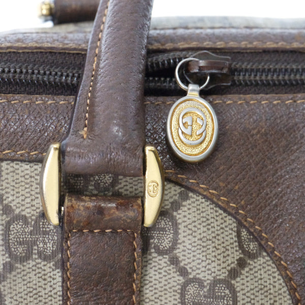 OLD Gucci ミニシェリー定番ボストン（茶・中）