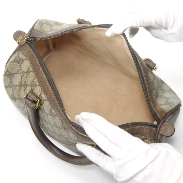 OLD Gucci ミニシェリー定番ボストン（茶・中）