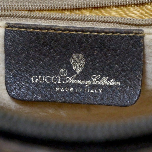 OLD Gucci ミニシェリー定番ボストン（茶・中）