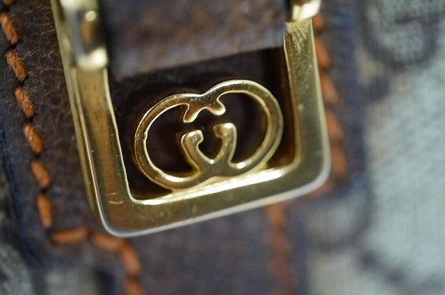 OLD Gucci 横長２Wayボストン（茶）