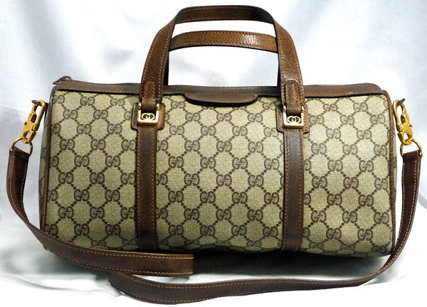 OLD Gucci 横長２Wayボストン（茶）