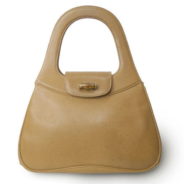 OLD Gucci　バンブーロック ハンドバッグ（キャメル）