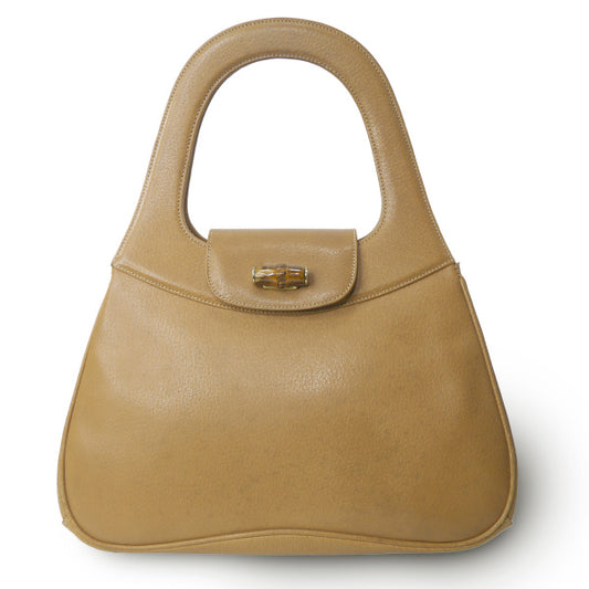 OLD Gucci　バンブーロック ハンドバッグ（キャメル）