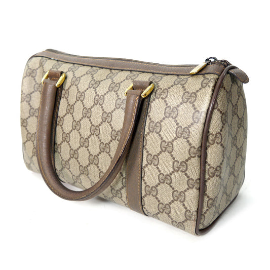 OLD Gucci ミニシェリー定番ボストン（茶・小）