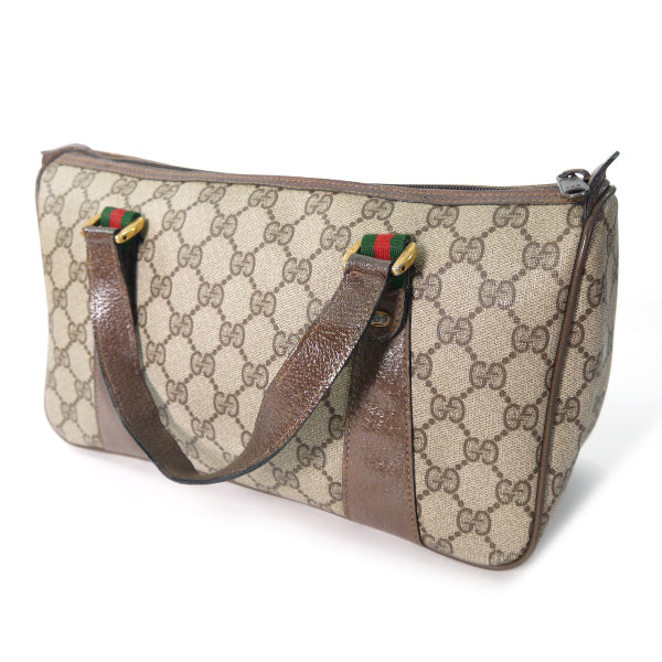 OLD Gucci　ボート型シェリーミニボストン（茶）