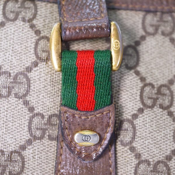 OLD Gucci　ボート型シェリーミニボストン（茶）