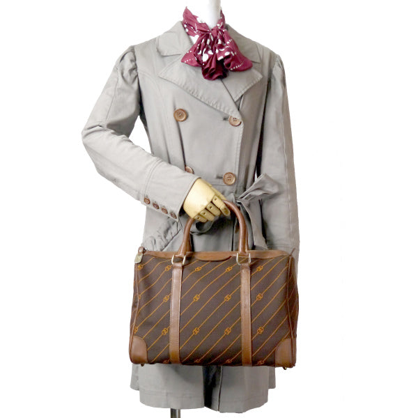 OLD Gucci 激レア！流れ星柄ボストン（茶・中）