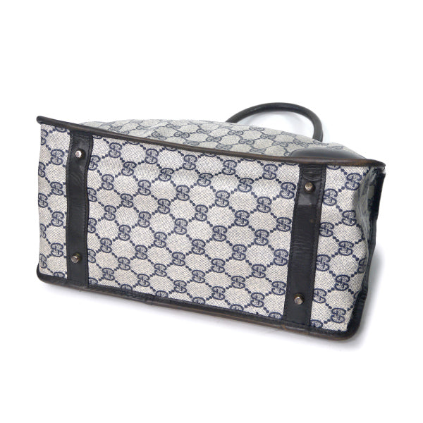 OLD Gucci スクエアミニボストン（青・横シェリー）