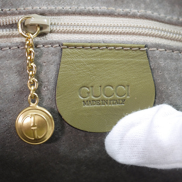 OLD Gucci スクエア ミニボストン（リーフグリーン）
