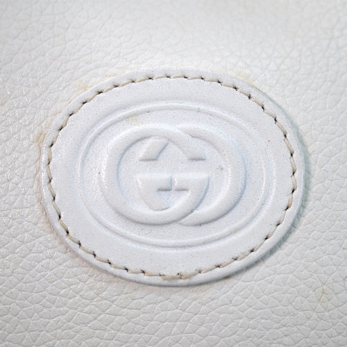 OLD Gucci丸型 総革ミニボストン（ホワイト）