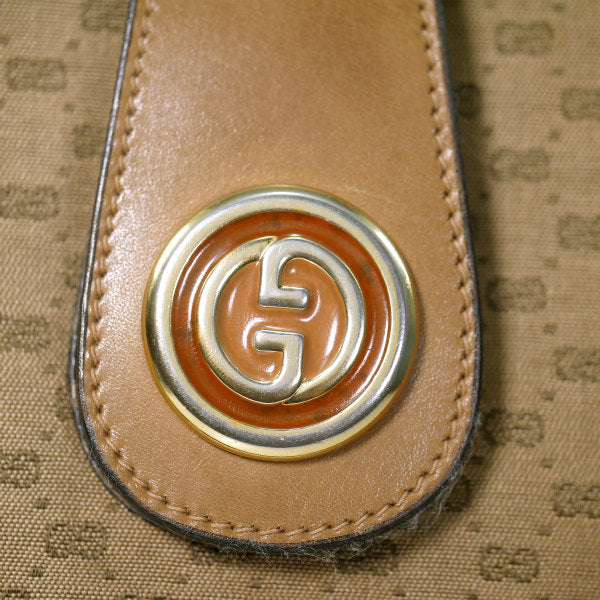 OLD Gucci 70ｓマイクロGGジャガード バッグ（キャメル）