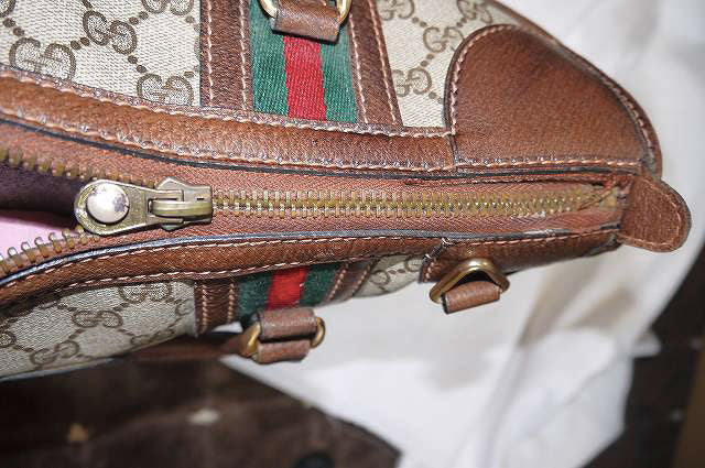 OLD Gucci＜訳あり＞ ２シェリーボストン（大・茶）