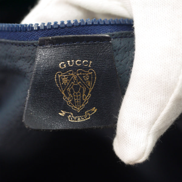 OLD Gucci  皮コンビボストン（小/青）