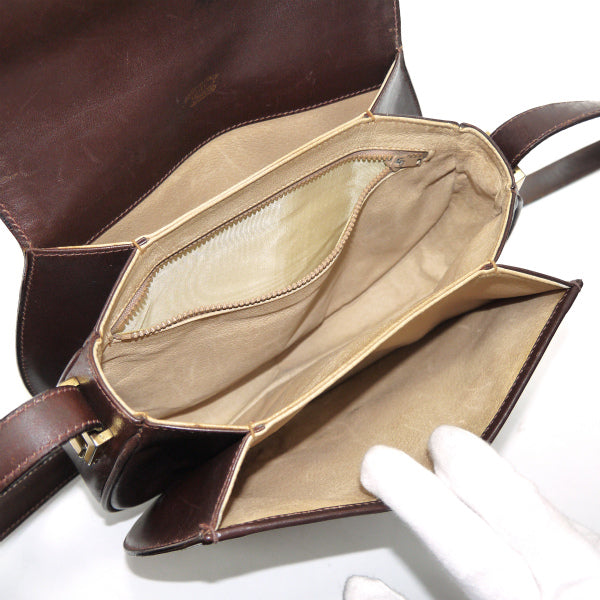 OLD Gucci　マイクロGG半円スエードショルダー（茶）