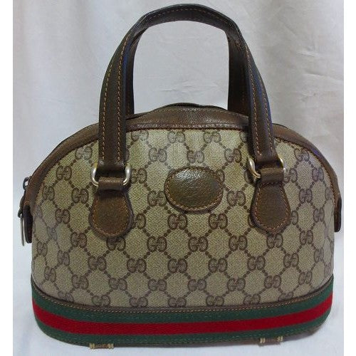 OLD Gucci 茶ミニ丸型ボストン