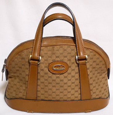 OLD Gucci ミニ丸型ボストン（キャメル）