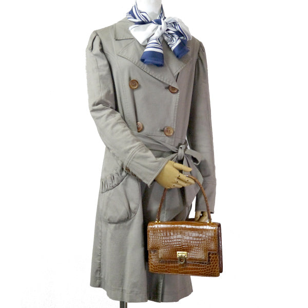 OLD Gucci　お宝!!最高級クロコダイル ミニハンドバッグ（飴色）