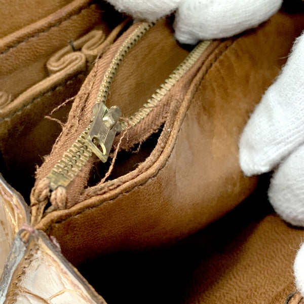OLD Gucci　お宝!!最高級クロコダイル ミニハンドバッグ（飴色）
