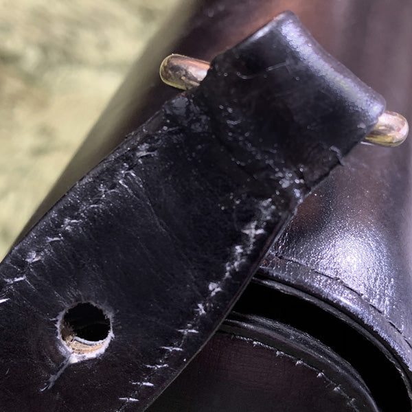 OLD Gucci 　南京錠ターンロック総革ショルダーバッグ（黒）