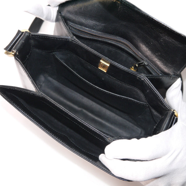 OLD Gucci　ゴールドクレスト２Wayバッグ(黒)