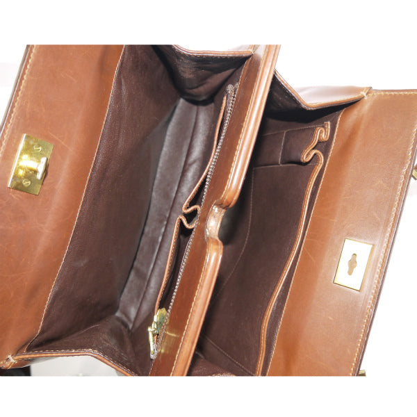 OLD Gucci 飴色ANTIQUEハンドバッグ(茶)
