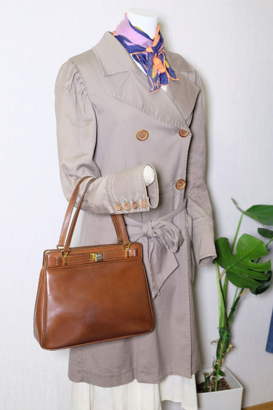 OLD Gucci 飴色ANTIQUEハンドバッグ(茶)