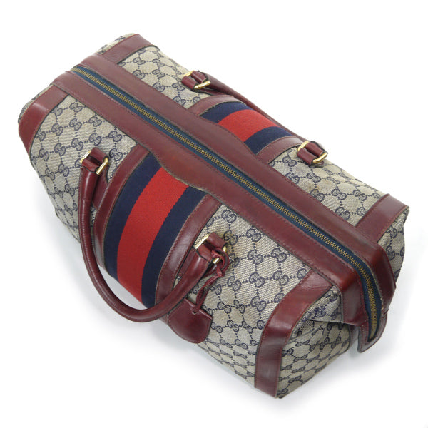 OLD Gucci レア!!鍵付きシェリー大型ボストン（赤&青）