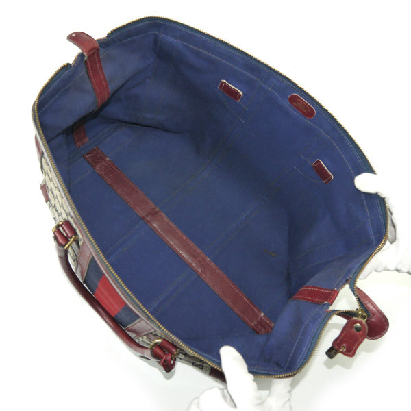 OLD Gucci レア!!鍵付きシェリー大型ボストン（赤&青）