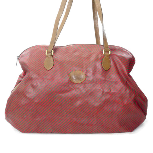 OLD Gucci 　Rigateライン折り畳み大型ボストン（赤ストライプ）