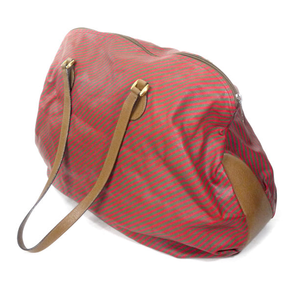 OLD Gucci 　Rigateライン折り畳み大型ボストン（赤ストライプ）