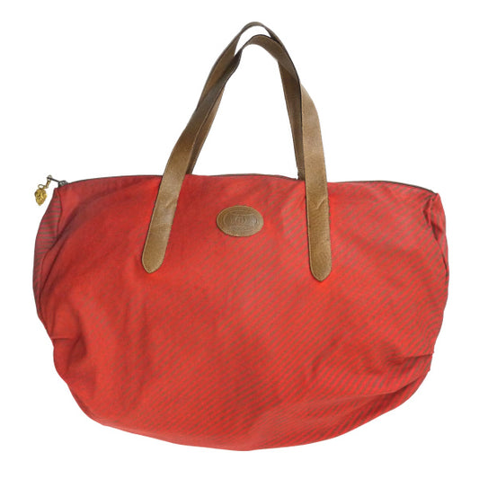 OLD Gucci 　Rigateライン折り畳み大型ドラムボストン（赤ストライプ）