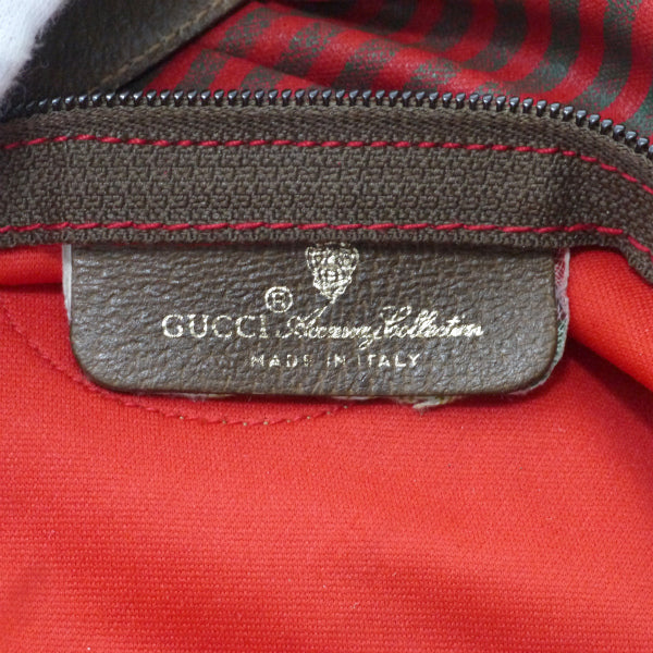 OLD Gucci 　Rigateライン折り畳み大型ドラムボストン（赤ストライプ）