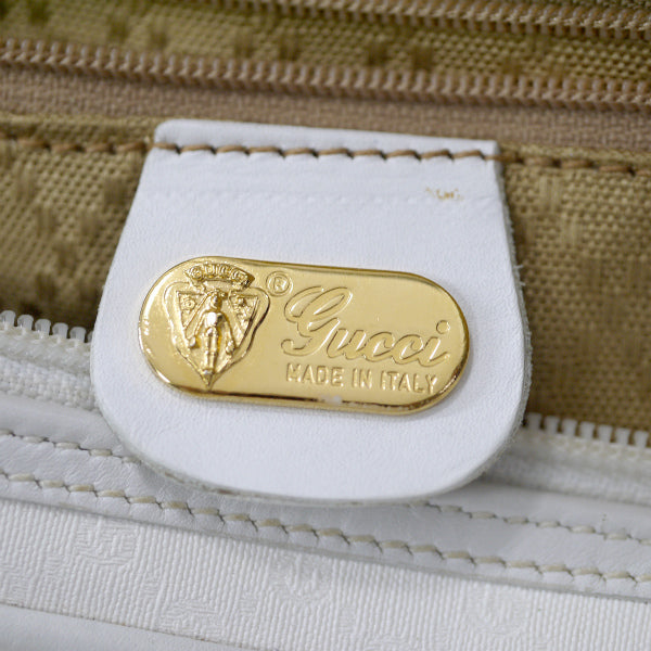 OLD Gucci マイクロGGラウンドファスナーミニボストン（白）