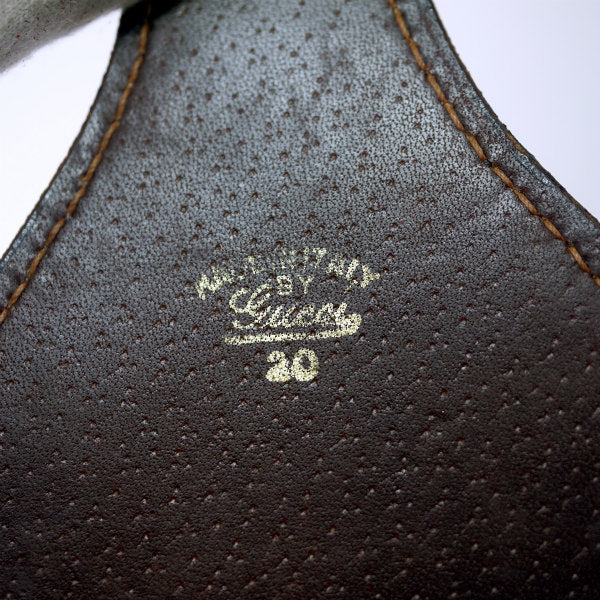OLD Gucci シェリー2本　中型スーツケース(茶）
