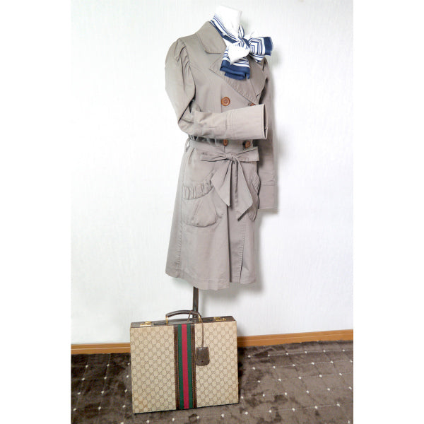 OLD Gucci 70sジャガード織アタッシュケース(茶）