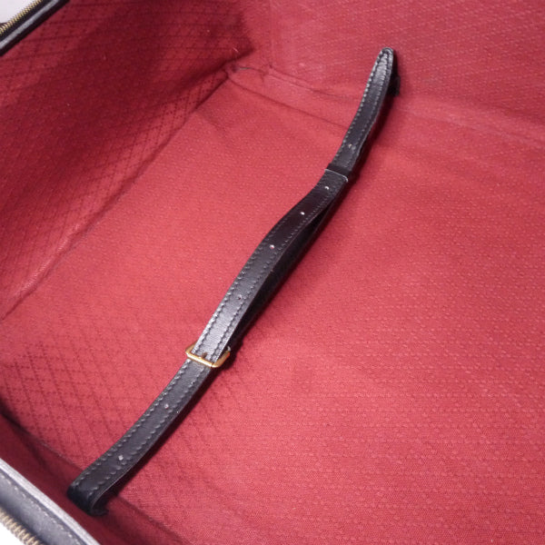OLD Gucci　シェリー&ベルト 中型レザースーツケース（黒）