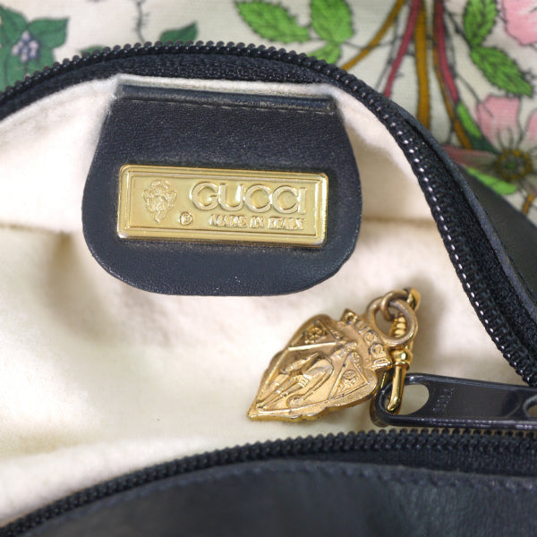 OLD Gucci　フローラ大型ボストンバッグ（白）