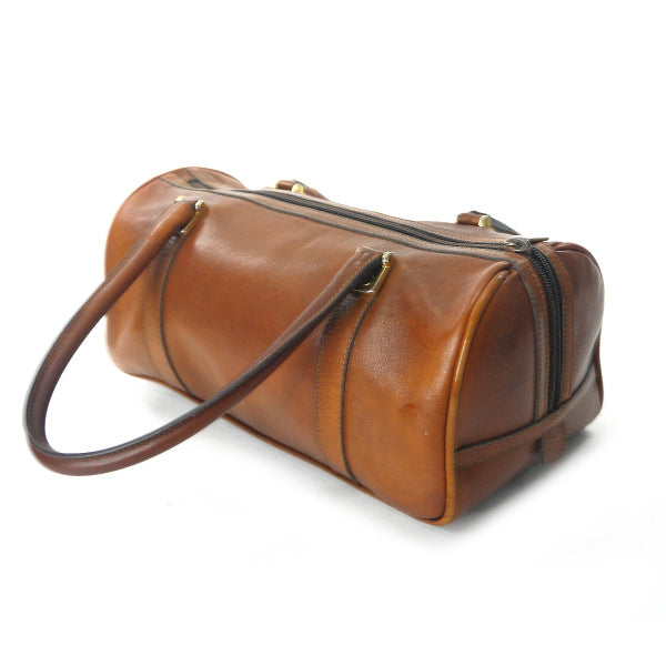 OLD Gucci カマボコ型ミニボストン（茶/総革）