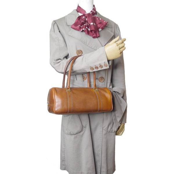 OLD Gucci カマボコ型ミニボストン（茶/総革）