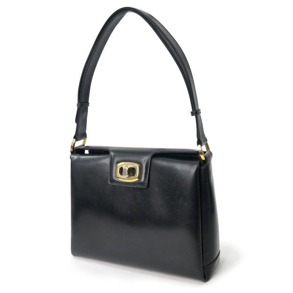 OLD Gucci　お宝!!ターンロック金具2WAYバッグ（黒）