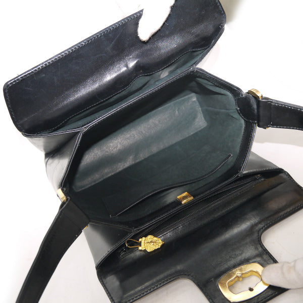 OLD Gucci　お宝!!ターンロック金具2WAYバッグ（黒）