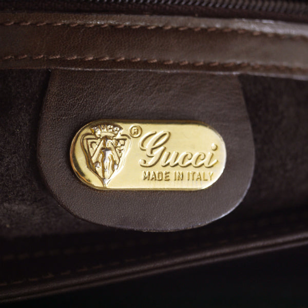 OLD Gucci　ミニGGロック総革2WAYバッグ（濃茶）