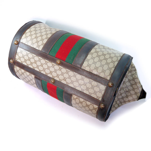 OLD Gucci 使用厳禁！大型ドラムボストン（茶）