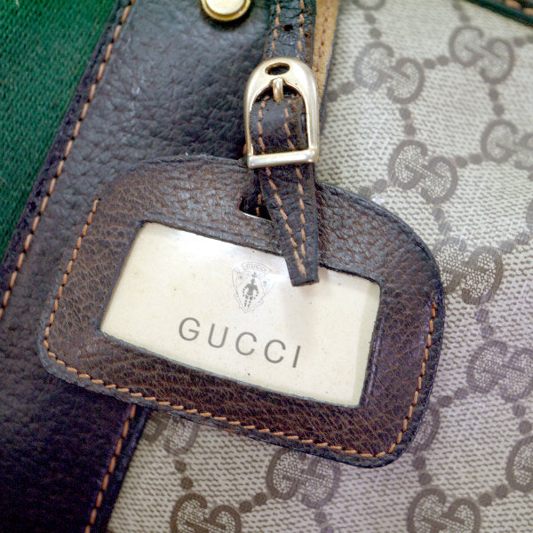OLD Gucci 使用厳禁！大型ドラムボストン（茶）