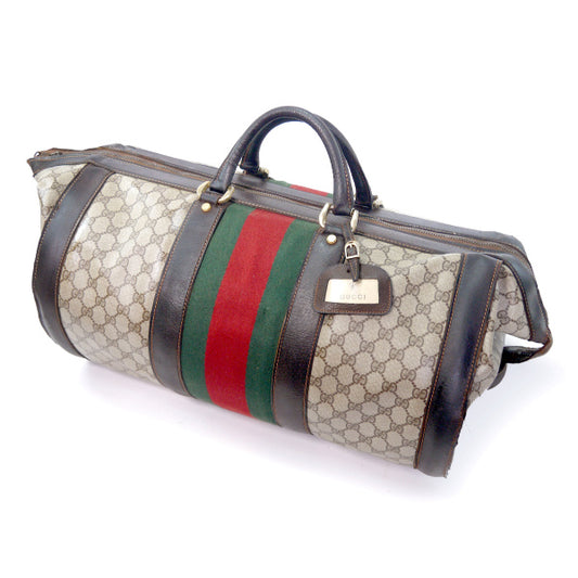 OLD Gucci 使用厳禁！大型ドラムボストン（茶）
