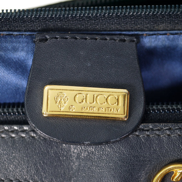 OLD Gucci マイクロＧＧショルダー付きミニボストン（青）